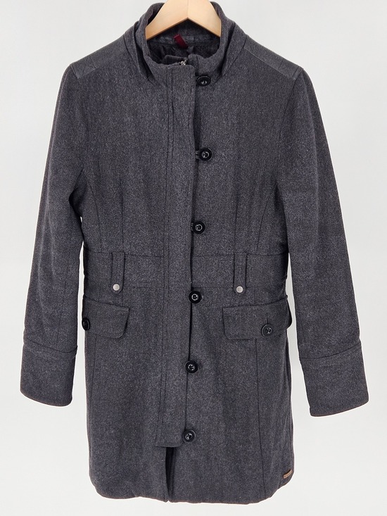 Roots Jackets & Blazers - Roots Women's Grey Wool Blend Winter Coat Jacket Medium